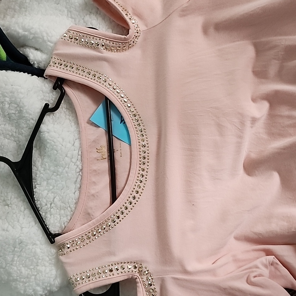 Belle Pink Cold Shoulder Top - Picture 3 of 4